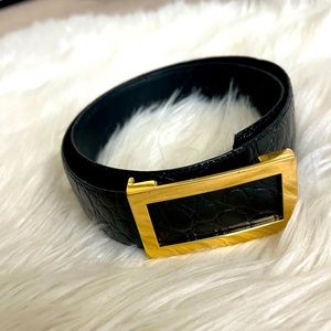 Talbots Italian Alligator Calfskin belt